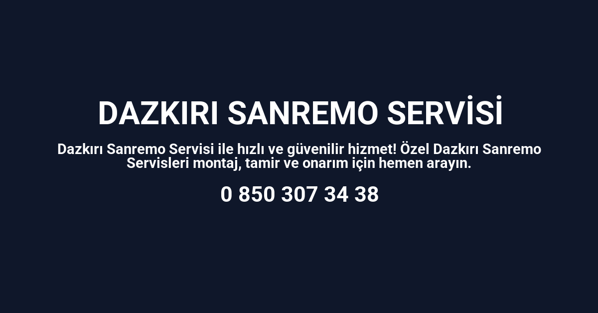 Dazkırı Sanremo Servisi